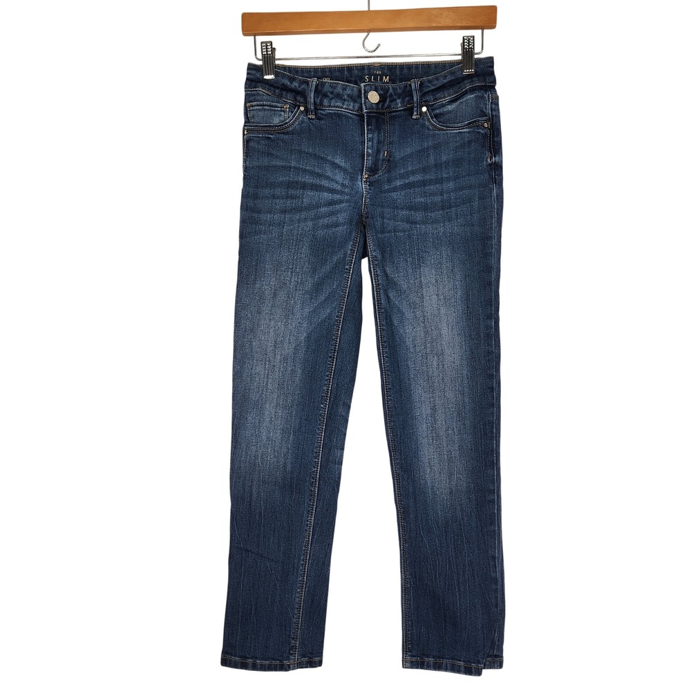 White House Black Market The Slim Crop Jeans Womens Size‎ 00 Blue Denim